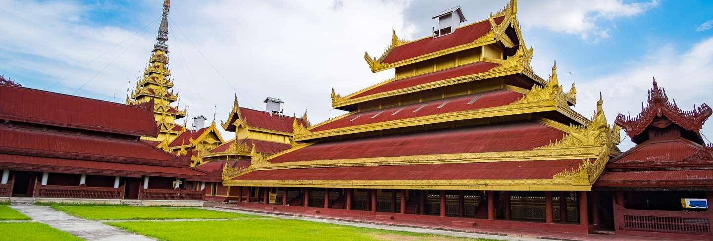 Mandalay palace, located in mandalay, myanmar,
