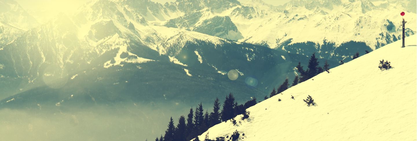 Beautiful landscape with snowy mountains. blue sky. alps, austria. Toned.
