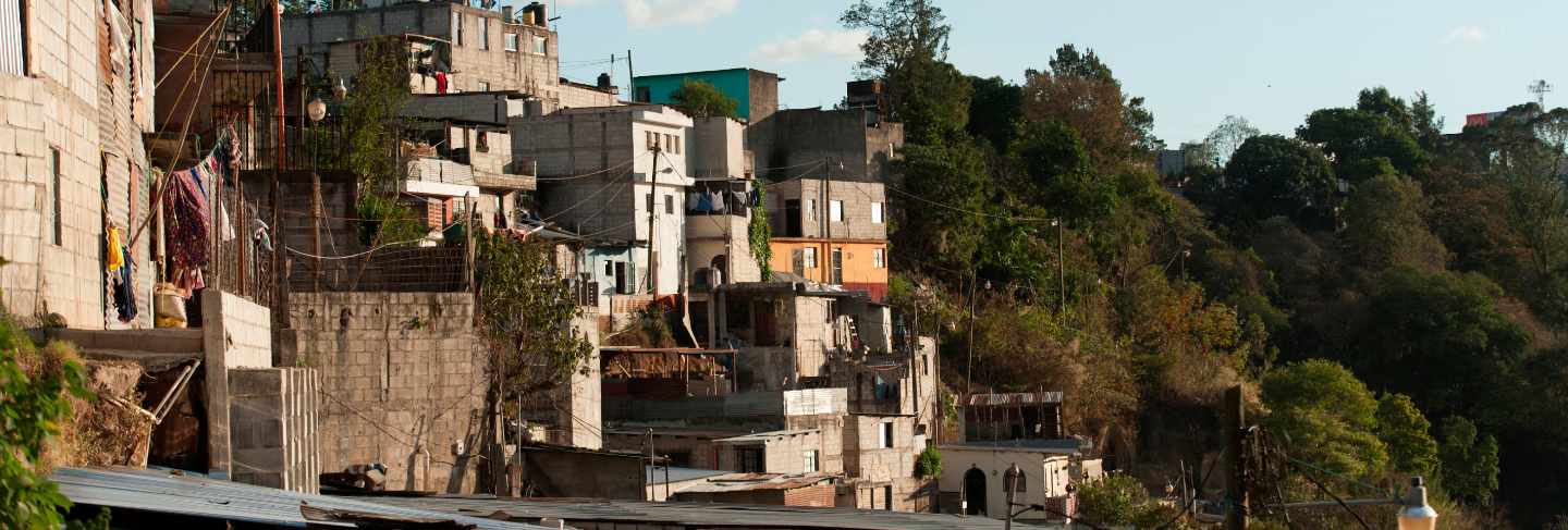 Houses on a hill, colonia bethania, guatemala city, guatemala
