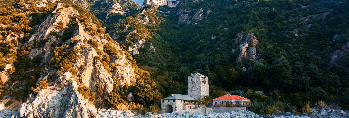 Simonopetra monastery in athos 
