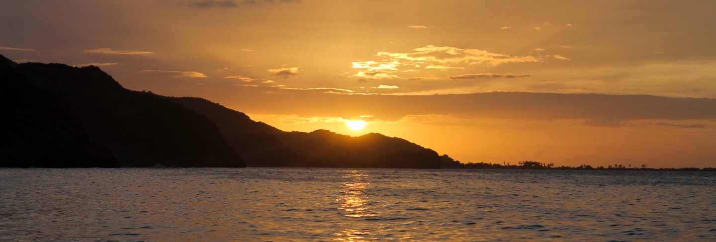Sunset in rio caribe, venezuela
